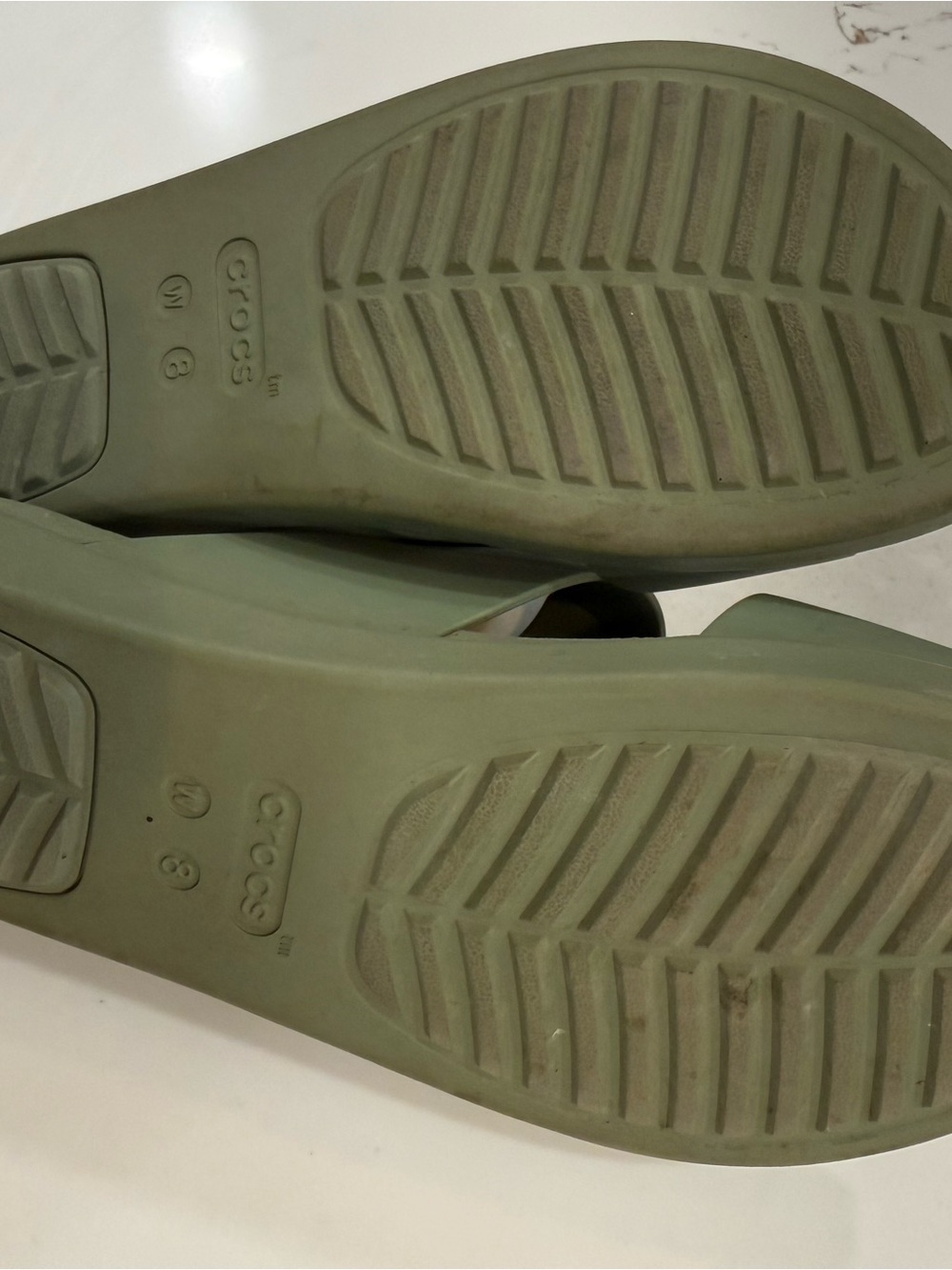 Lite Stride by Crocs Olive Slide Sandals with Dual Adjustable Straps - Picture 4 of 4